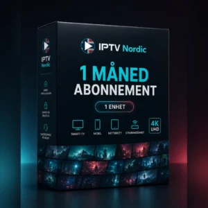 Produktboks for iptv-abonnement 1 måned med 1 enhet fra IPTV Nordic