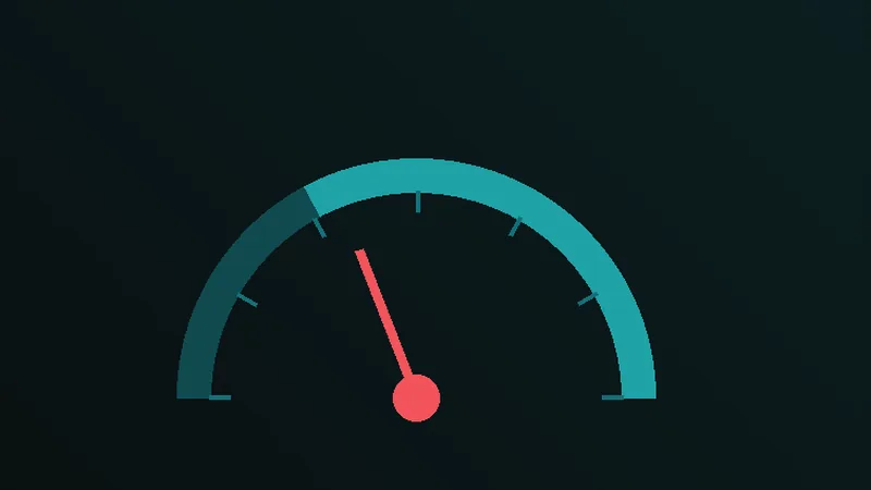 Hastighetsmåler som viser tapet når trafikken går via vpn