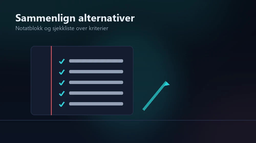 sammenligning av iptv-alternativer med kriterieliste