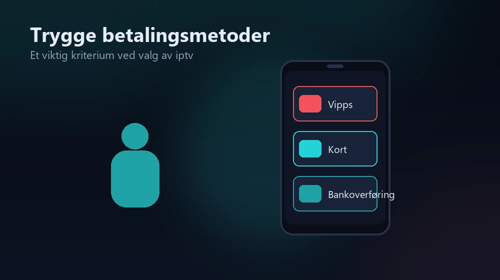 trygge betalingsmetoder som kriterium for iptv