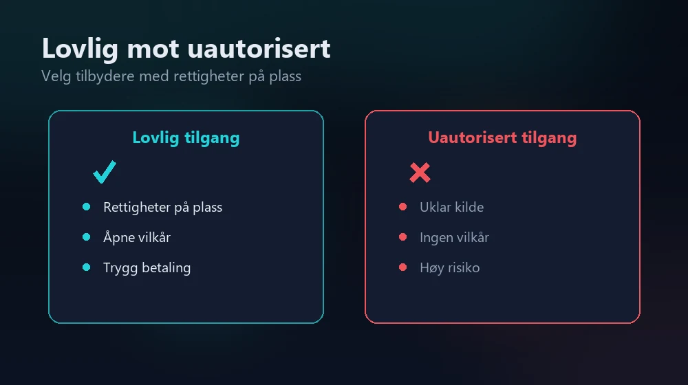 forskjell på lovlig iptv og ulovlig strømming