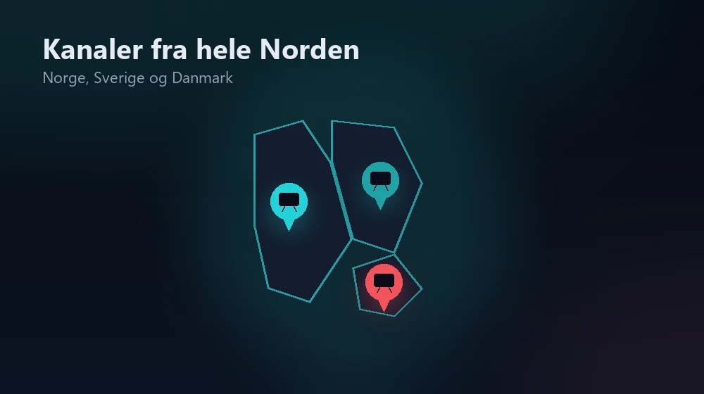 nordisk iptv med kanaler fra Norge, Sverige og Danmark