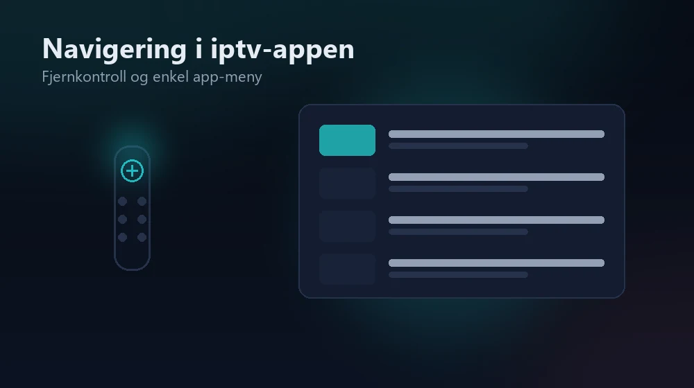 navigering i norsk iptv-app på TV
