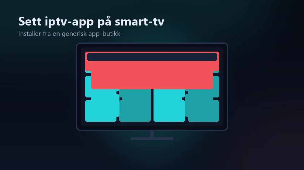set iptv installert som app på smart-tv
